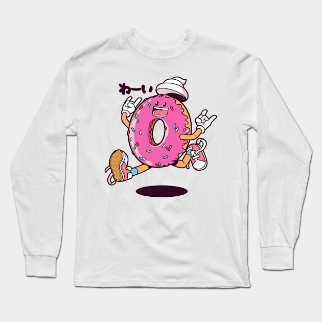 Donut Jump Long Sleeve T-Shirt by mankeeboi